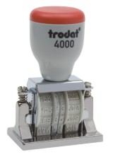 Trodat 4000-B2C-Pad Dater with Die Plate and 2 Color Pad Dish