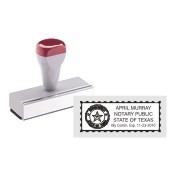 TX Handstamp Rectangular Notary Stamp