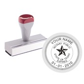 TX Handstamp Round Notary Stamp
